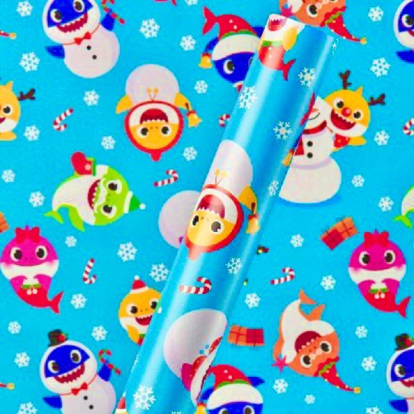 BABY SHARK WRAPPING PAPER 2 ROLLS - Picture 1 of 1